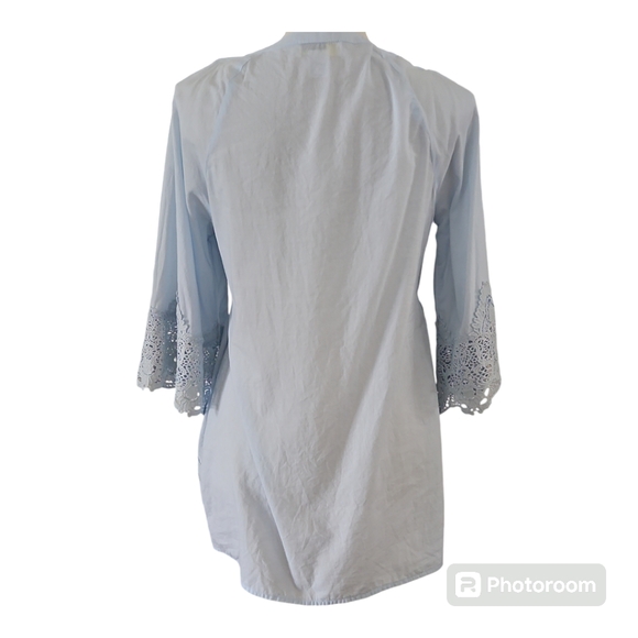 Alessa W Smocked Button Blouse - Picture 4 of 9